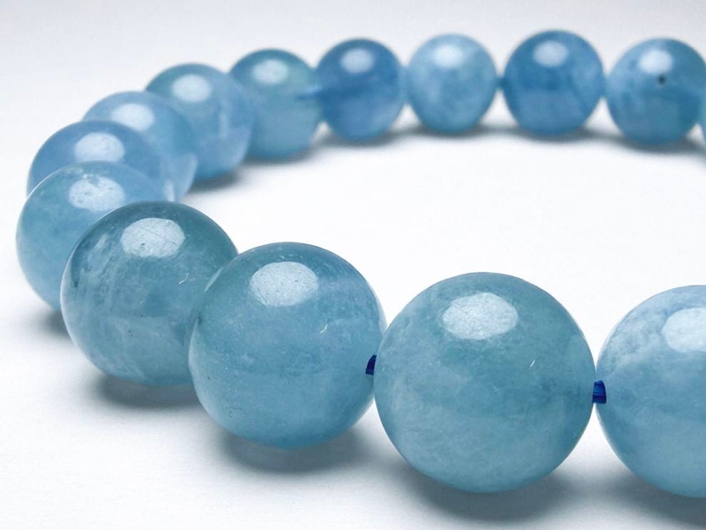 アクアマリン 10mmブレスレット  ( 藍玉 )/ Aquamarine