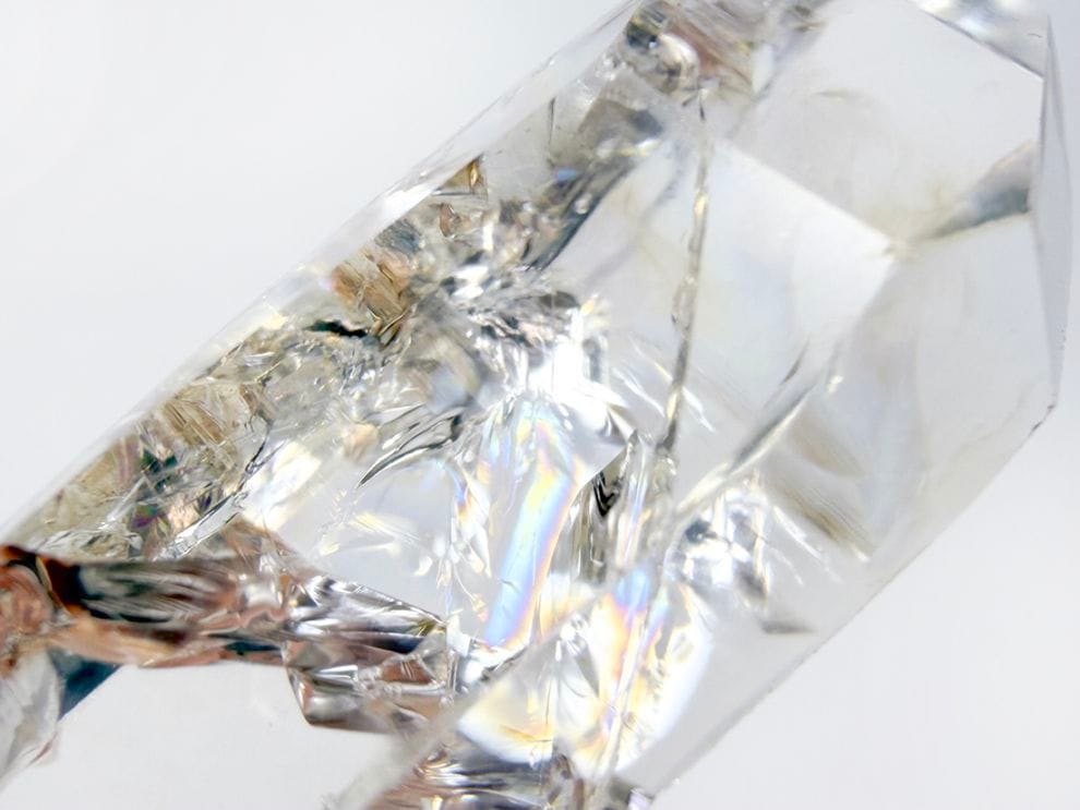 アイリスクォーツ (レインボークォーツ)  ラフカットポリッシュ / Iris Quartz