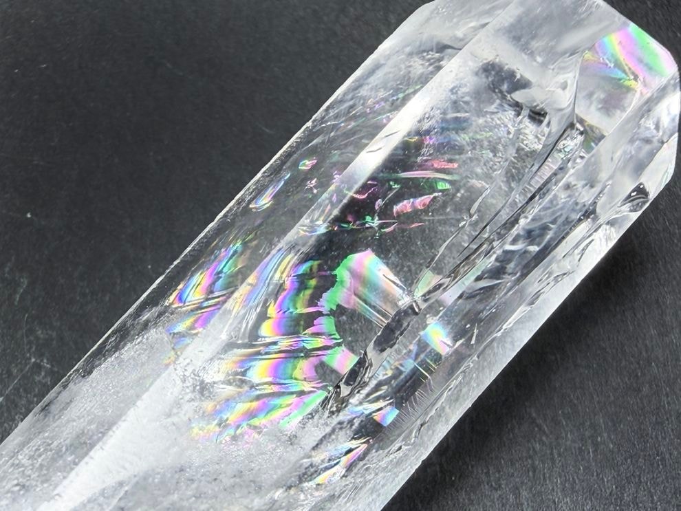 アイリスクォーツ (レインボークォーツ)  ラフカットポリッシュ / Iris Quartz