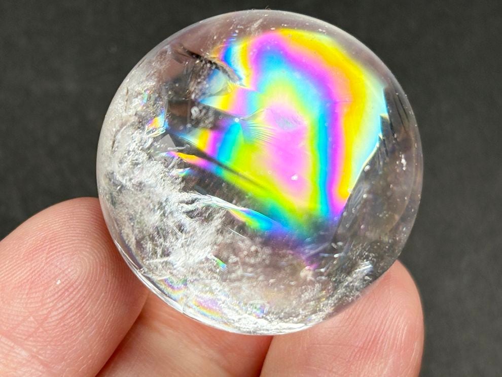 アイリスクォーツ (レインボークォーツ) 31mm 丸玉 / Iris Quartz