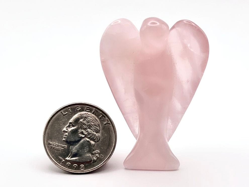 ローズクォーツ エンジェル彫刻 / Rose Quartz