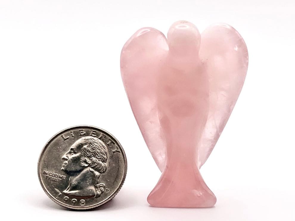 ローズクォーツ エンジェル彫刻 / Rose Quartz