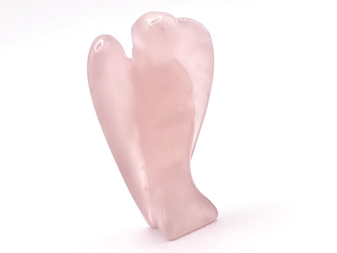 ローズクォーツ エンジェル彫刻 / Rose Quartz