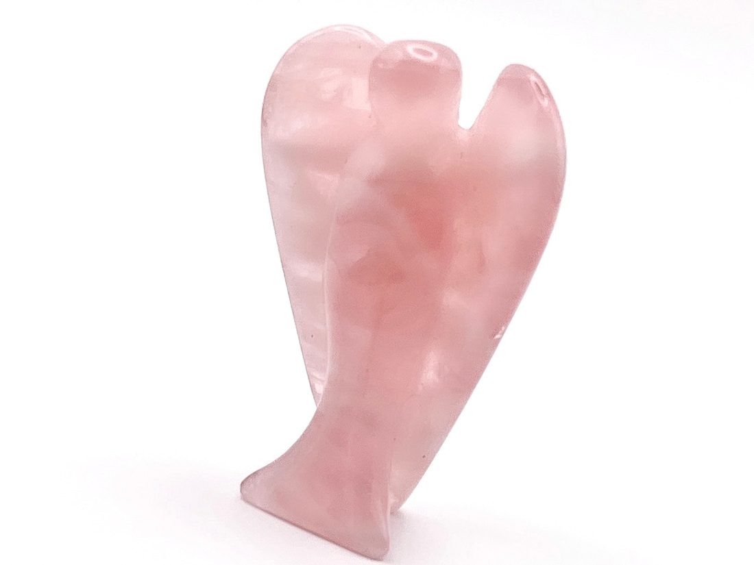 ローズクォーツ エンジェル彫刻 / Rose Quartz