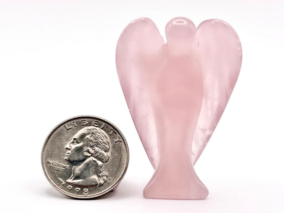 ローズクォーツ エンジェル彫刻 / Rose Quartz