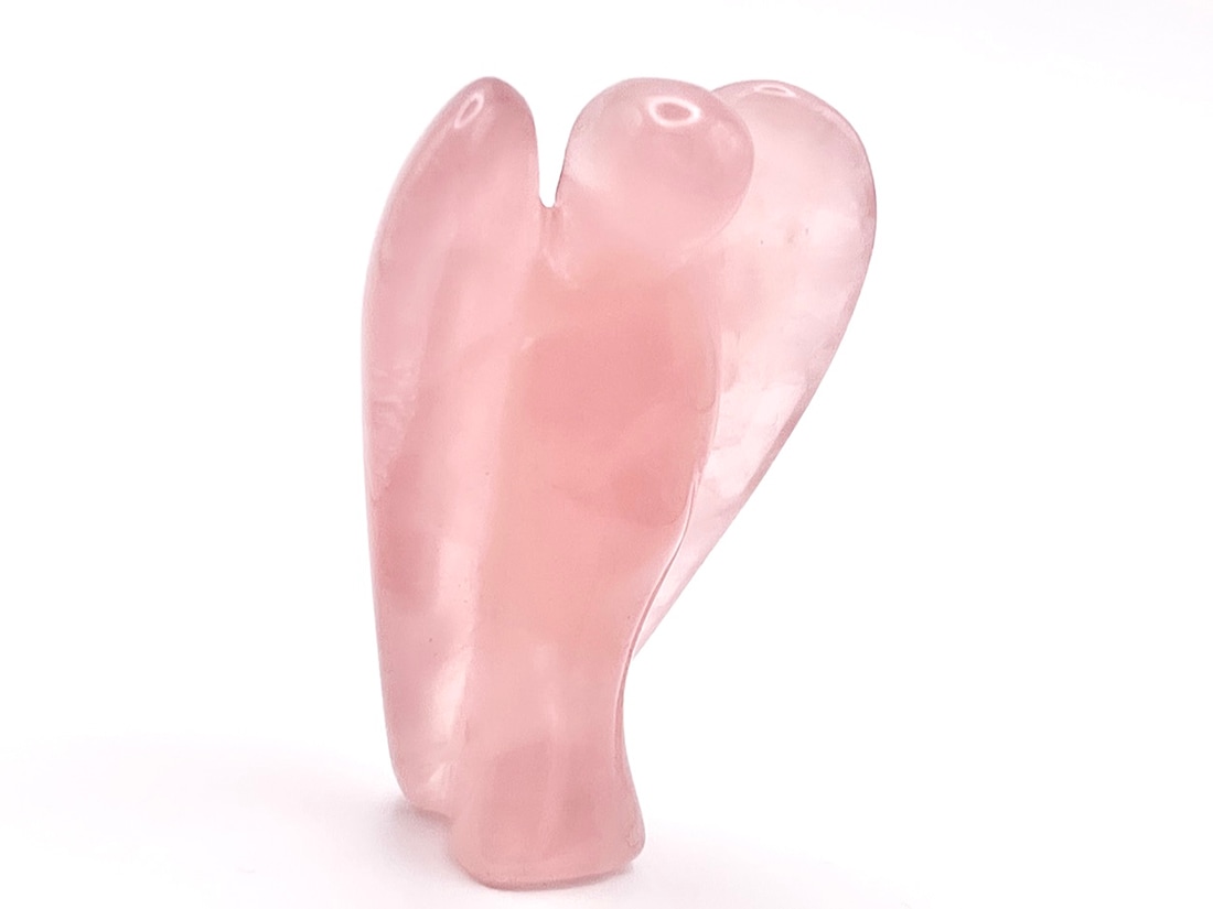 ローズクォーツ エンジェル彫刻 / Rose Quartz