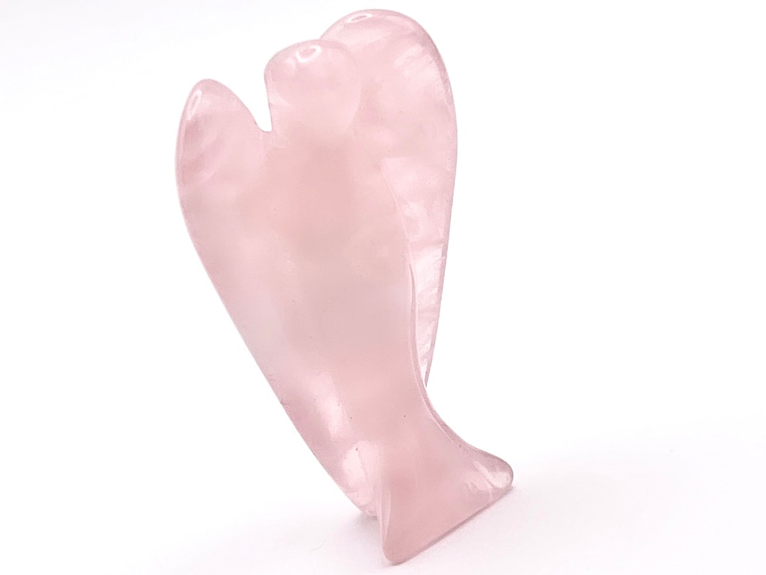 ローズクォーツ エンジェル彫刻 / Rose Quartz