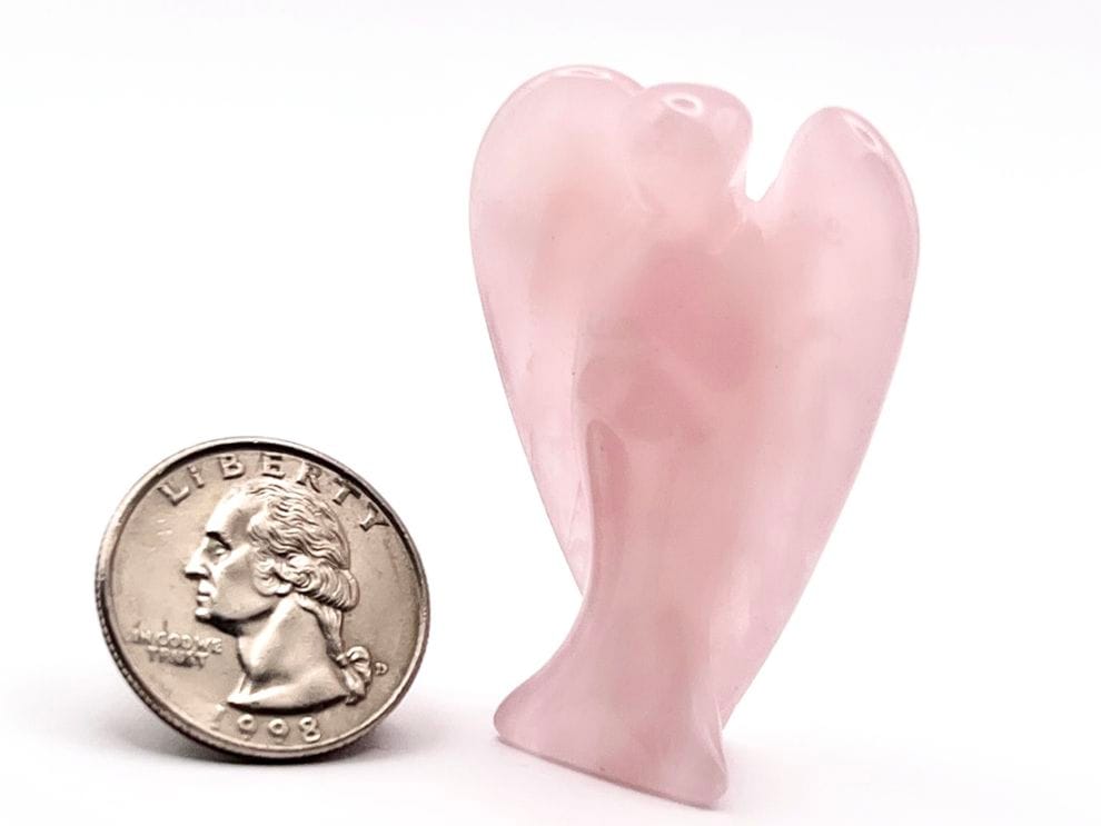 ローズクォーツ エンジェル彫刻 / Rose Quartz