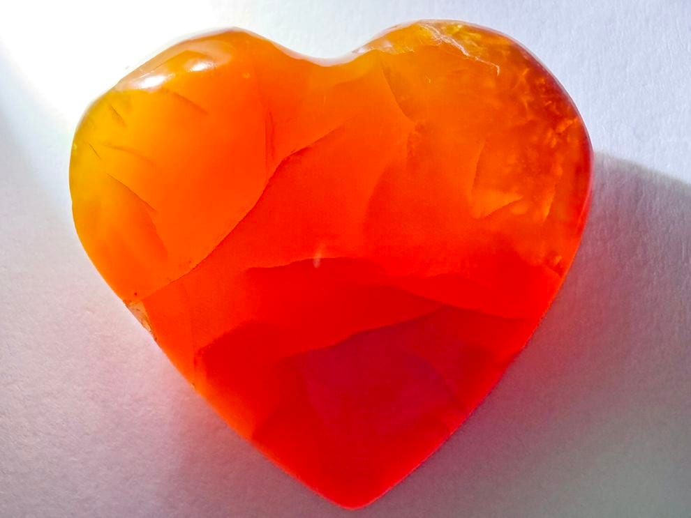 カーネリアン ハート型 ポリッシュ / Carnelian Heart