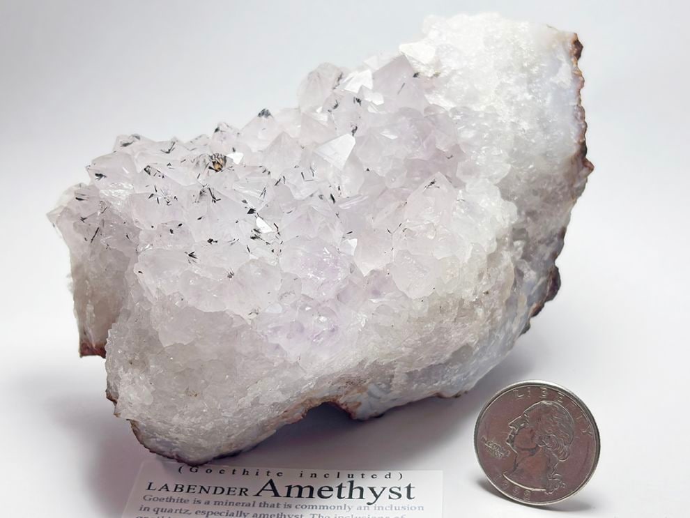 ブラジル産 ゲーサイトinラベンダーアメジスト / Goethite in Lavender Amethyst