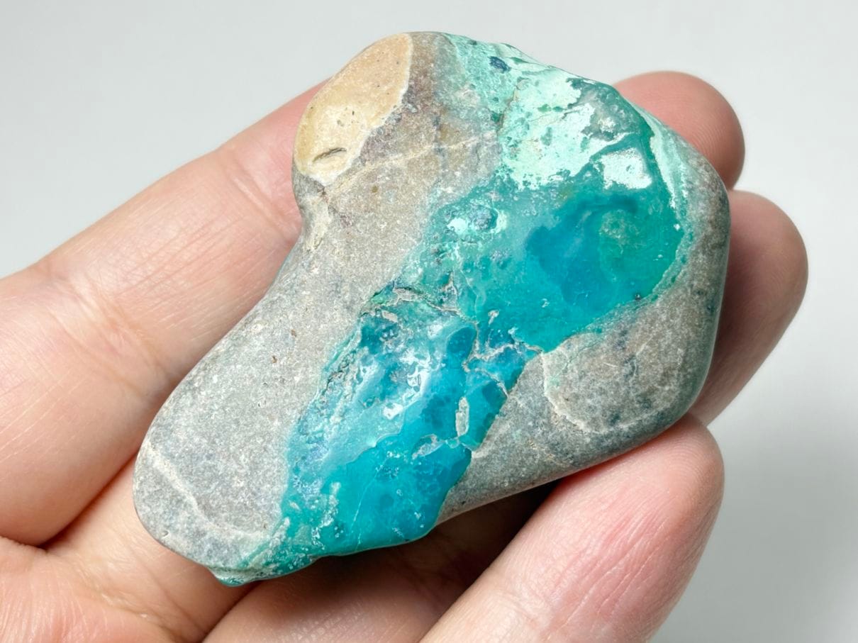 アリゾナ州産 シャッタカイト クリソコラ タンブル / Shattuckite Chrysocolla  ( シャタック石 珪孔雀石 )