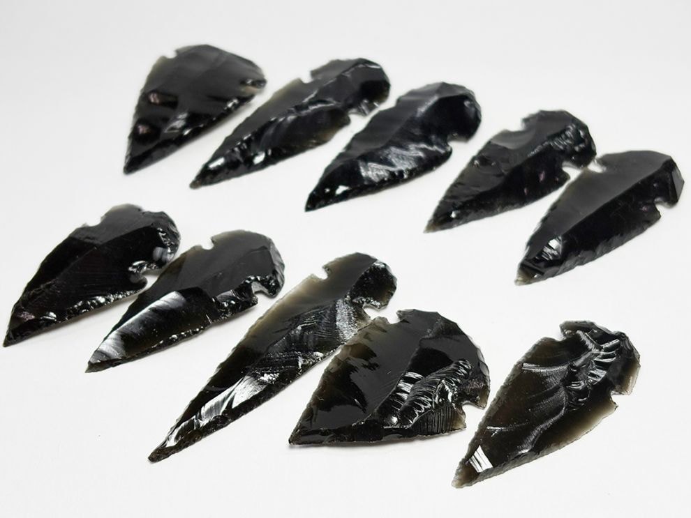 オブシディアン 矢じり10個セットアソート/Obsidian Arrowhead