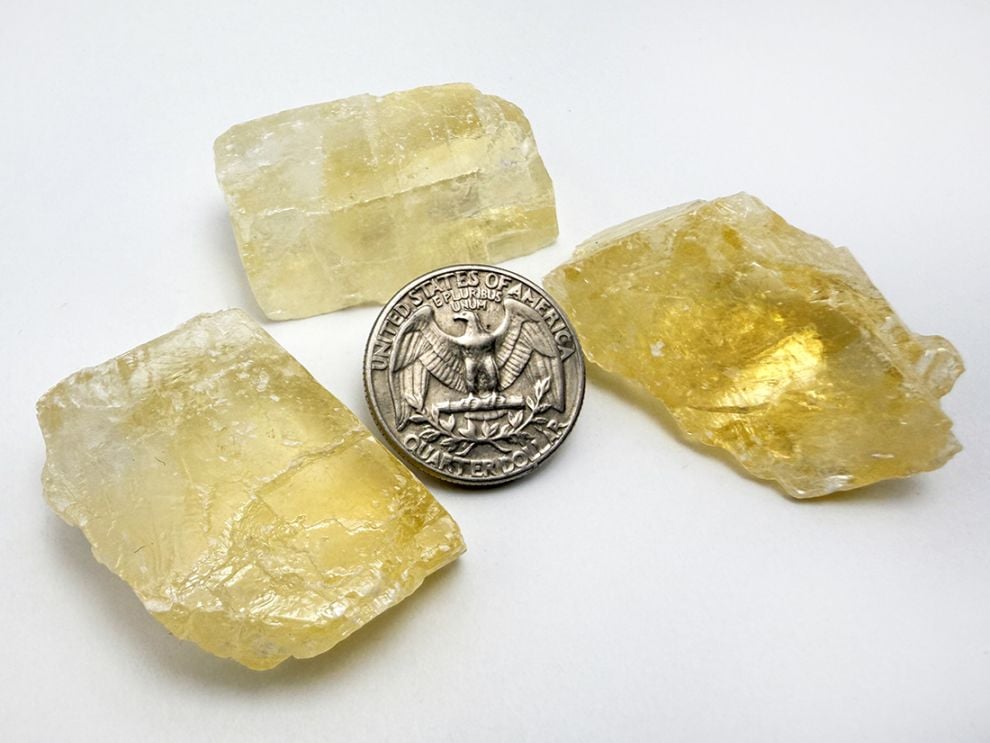 メキシコ産 ゴールデンカルサイト ３個セット / Golden Calcite