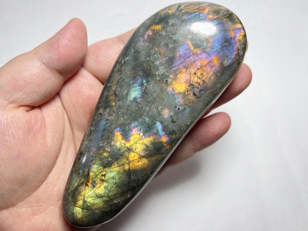 マダガスカル産 ピンクラブラドライト タンブル / Labradorite