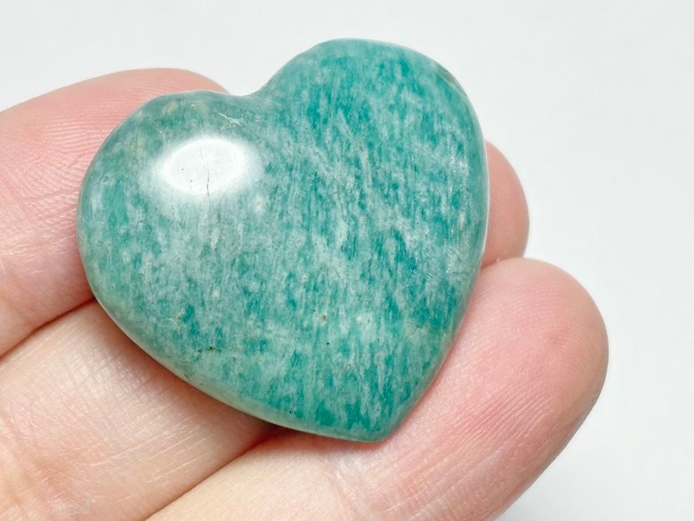 アマゾナイト ハート型 ポリッシュ / Amazonite Heart