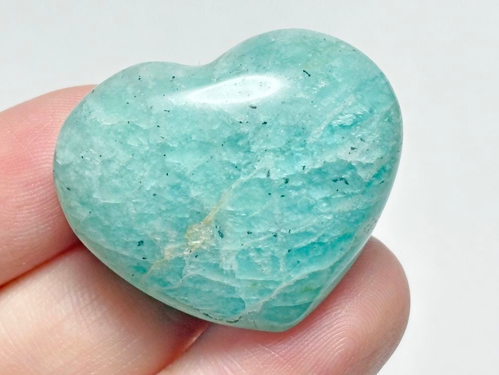 アマゾナイト ハート型 ポリッシュ / Amazonite Heart