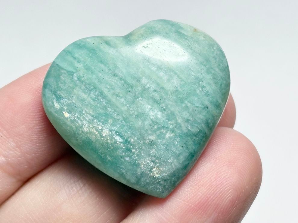 アマゾナイト ハート型 ポリッシュ / Amazonite Heart