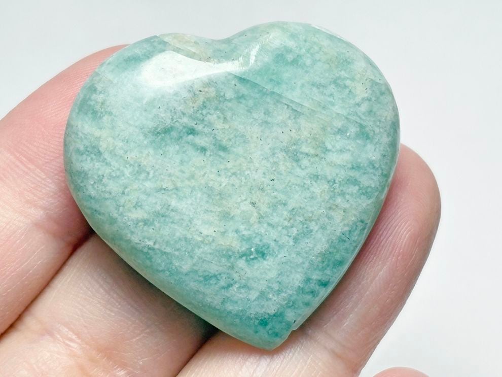 アマゾナイト ハート型 ポリッシュ / Amazonite Heart