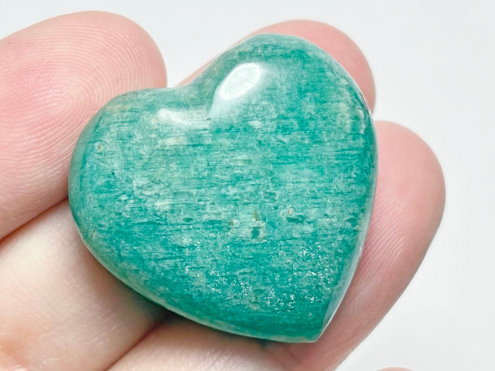 アマゾナイト ハート型 ポリッシュ / Amazonite Heart