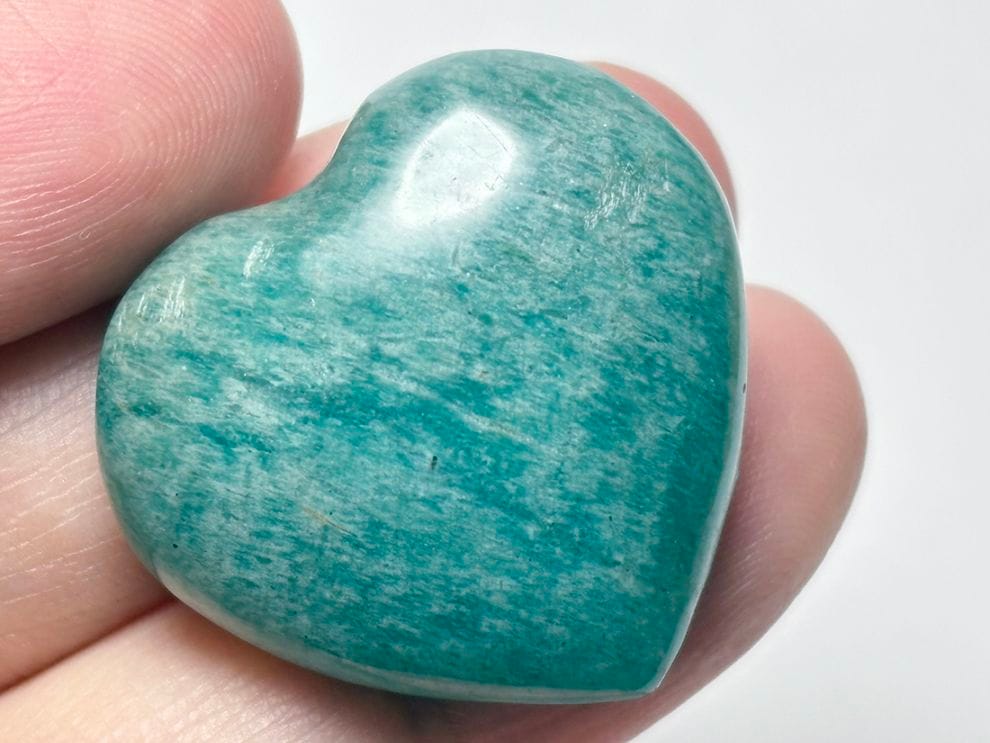 アマゾナイト ハート型 ポリッシュ / Amazonite Heart