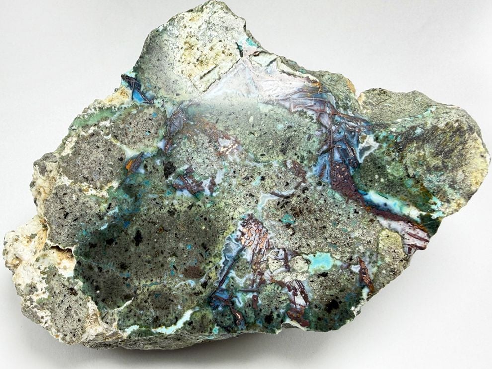 インドネシア・オブ島産 クリソコラ & ネイティブカッパー / Chrysocolla & Copper