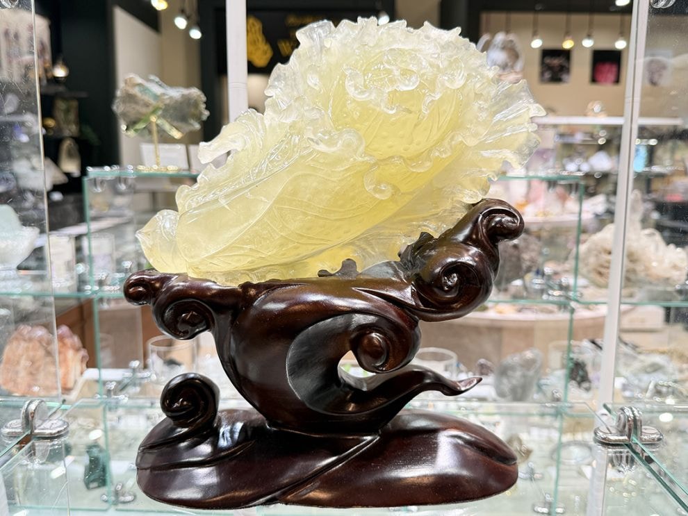 木製台座付き天然石・美石 (with WOOD STAND)