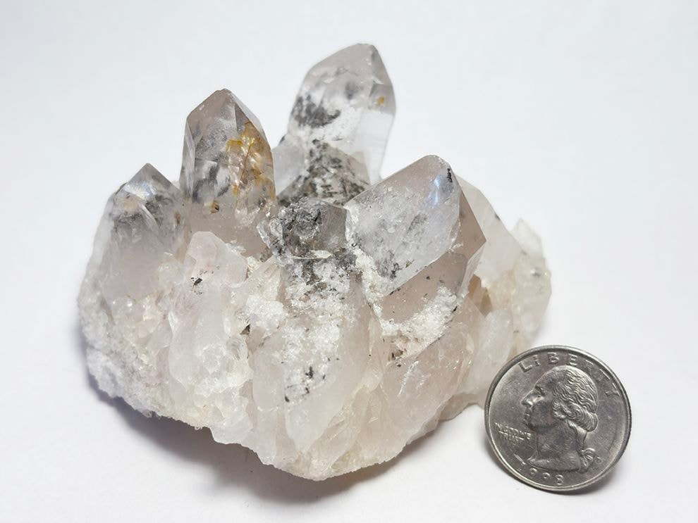 インド・マニカラン産 モリブデナイトインクォーツ / Molybdenite in Quartz