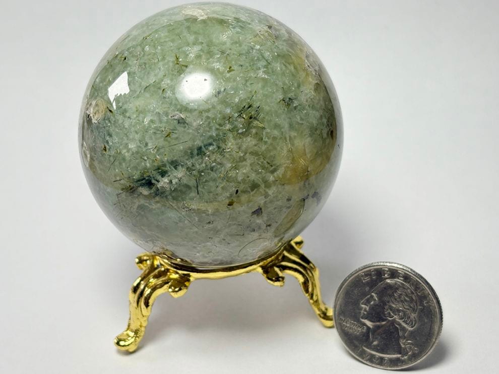 エピドートinプレナイト 58mm丸玉 /Epidote in Prehnite
