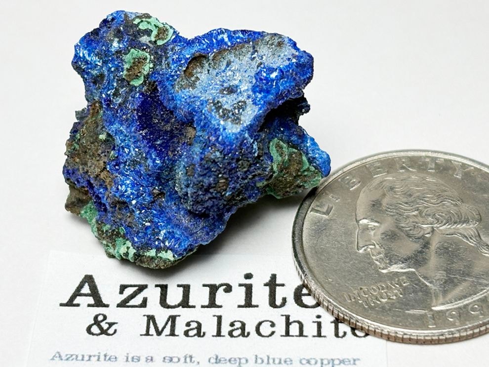 安徽省産 アズライト with マラカイト / Azurite with Malachite