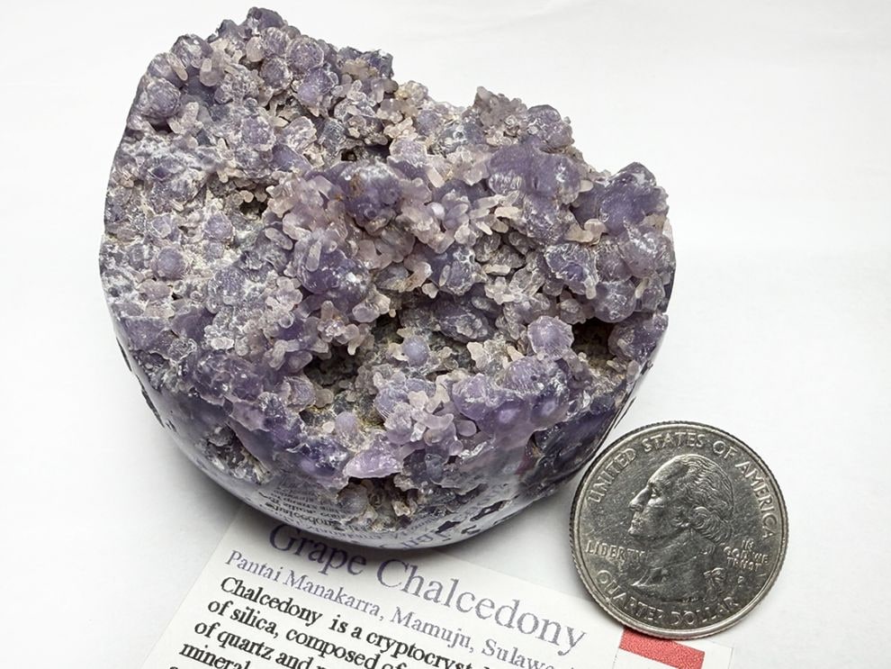 インドネシア産 グレープカルセドニー 65mm 丸玉 / Grape Chalcedony