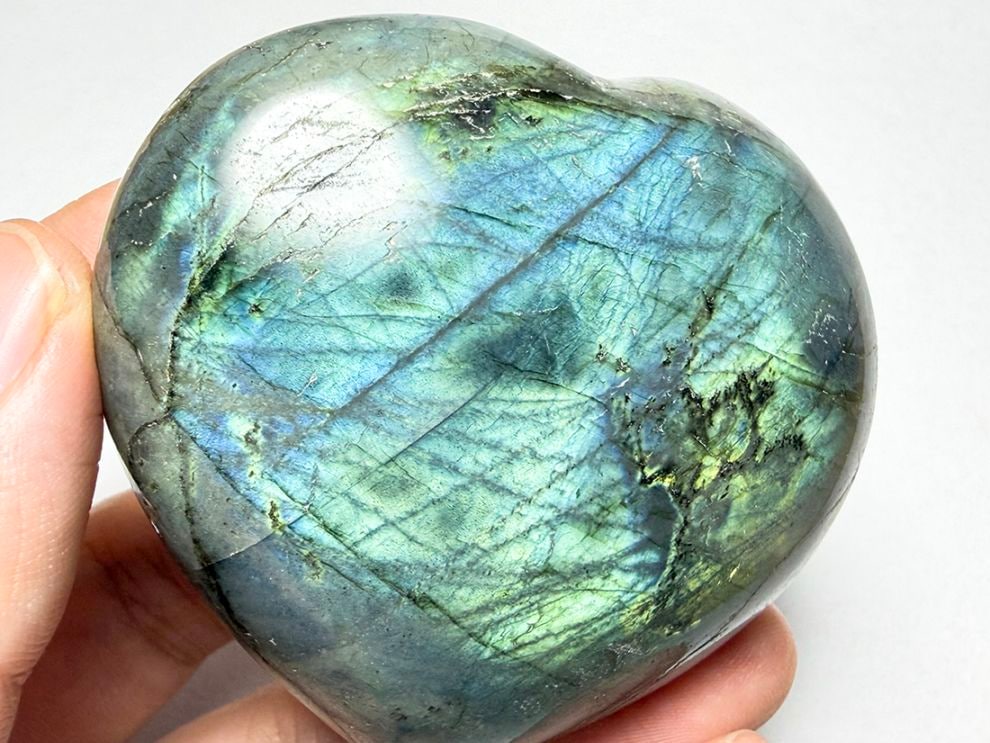 マダガスカル産 ラブラドライト ハート / Labradorite