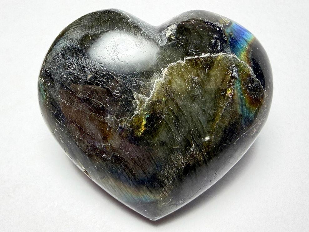 マダガスカル産 ラブラドライト ハート / Labradorite