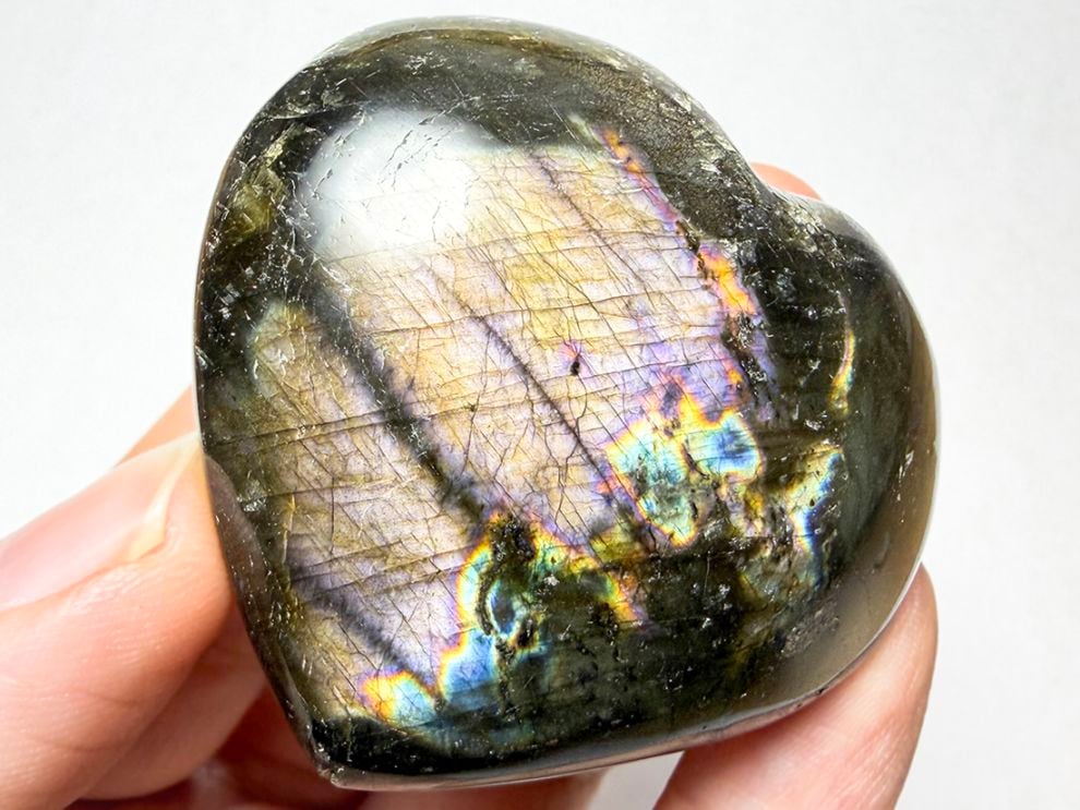 マダガスカル産 ラブラドライト ハート / Labradorite
