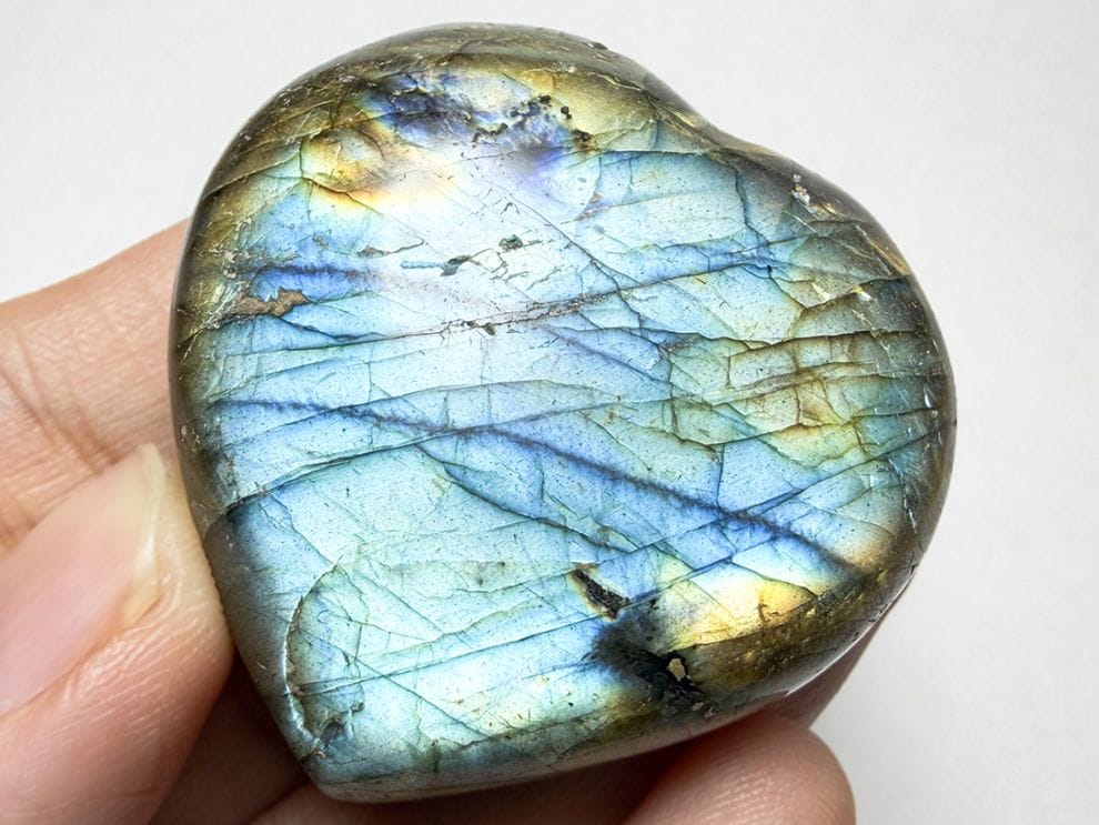 マダガスカル産 ラブラドライト ハート / Labradorite