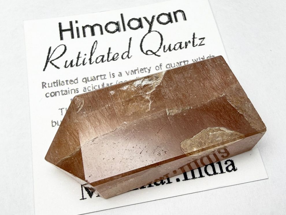 ヒマラヤルチルクォーツ  ラフカットポリッシュ  / Himalayan Rutilated Quartz