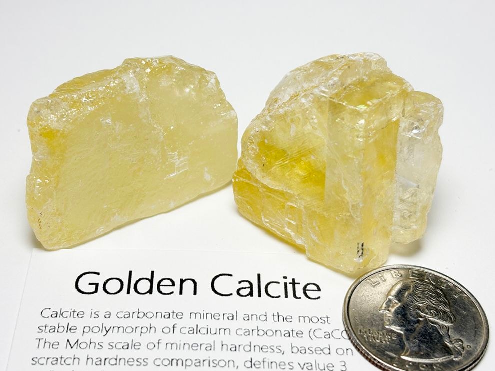 メキシコ産 ゴールデンカルサイト 2個セット / Golden Calcite