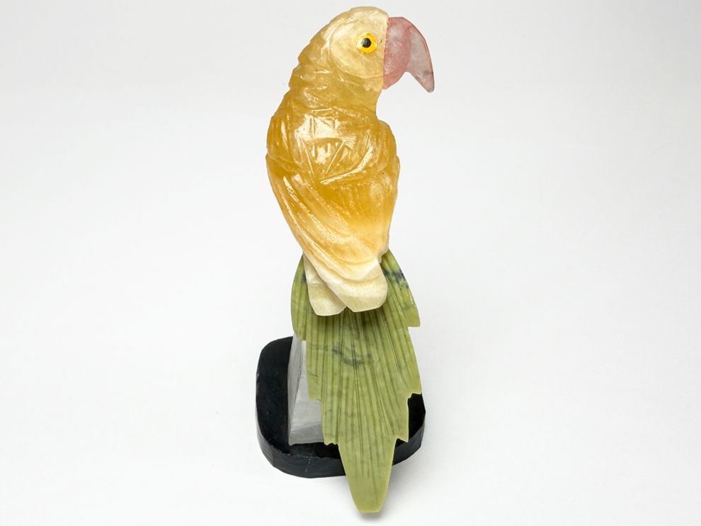 ペルー産 鳥彫刻(インコ)