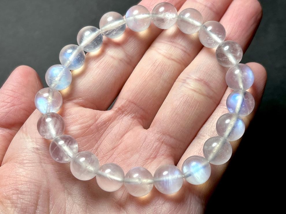【高品質】ブルームーンストーン 9mmブレスレット/Blue Moonstone
