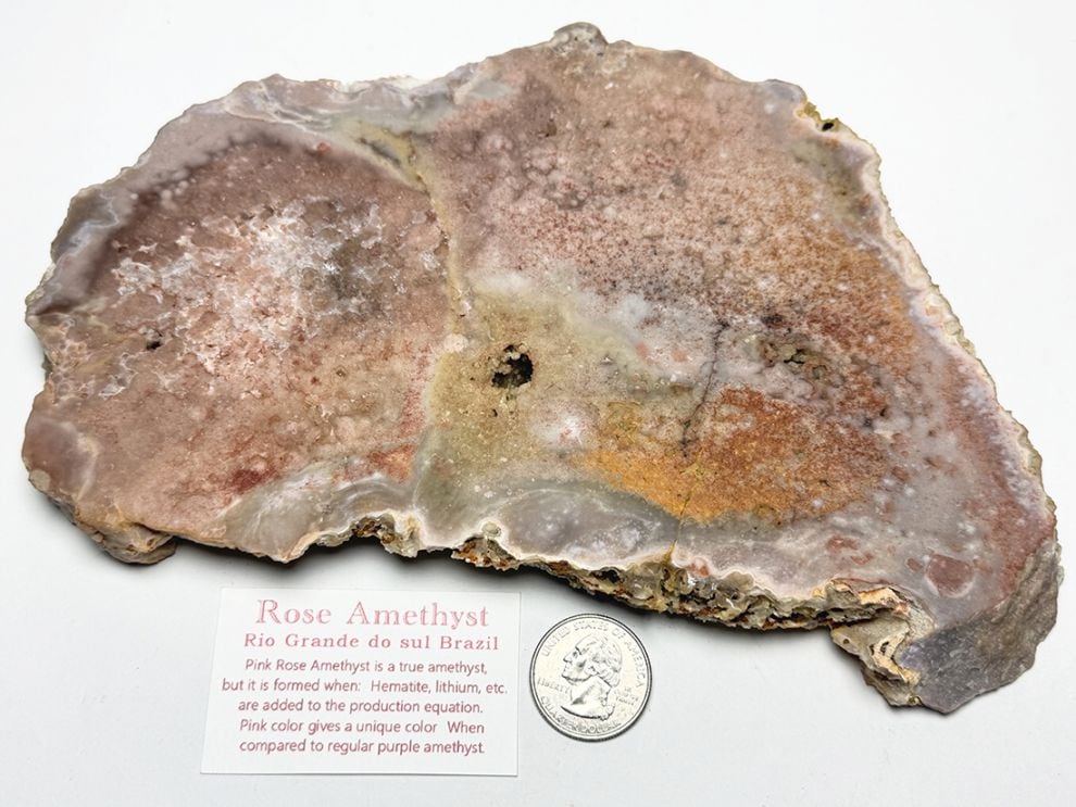 ブラジル産 ローズアメジスト スライス / Rose Amethyst