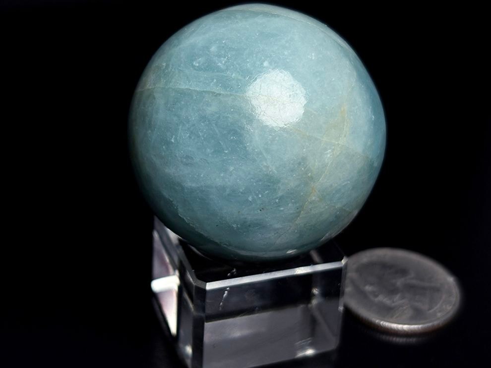 インド産アクアマリン 42mm丸玉/Aquamarine Sphere