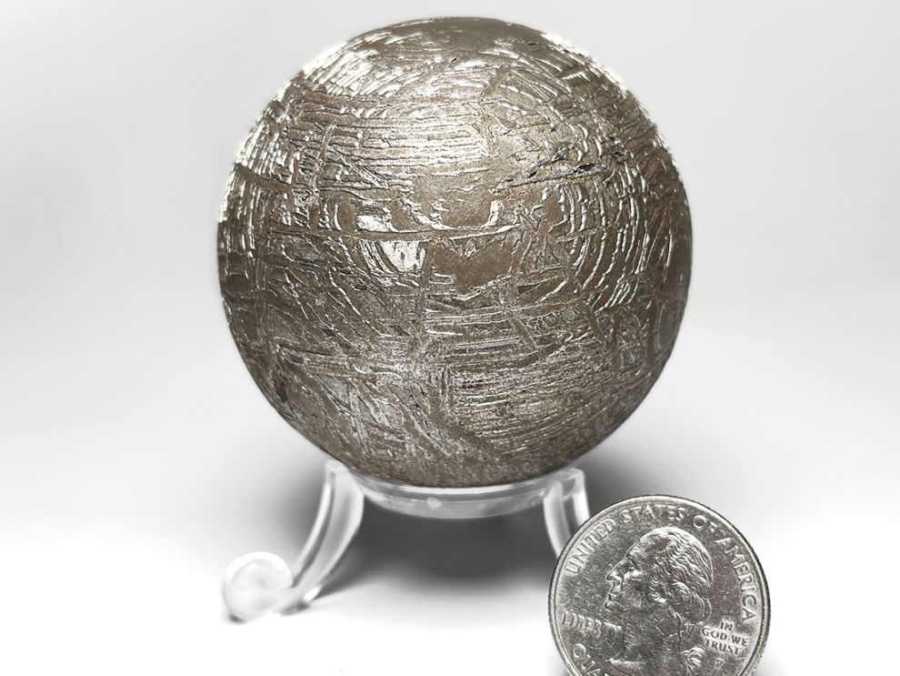 新疆ウイグル自治区産 アルタイ隕石  58mm丸玉 / Altai Meteorite Sphere