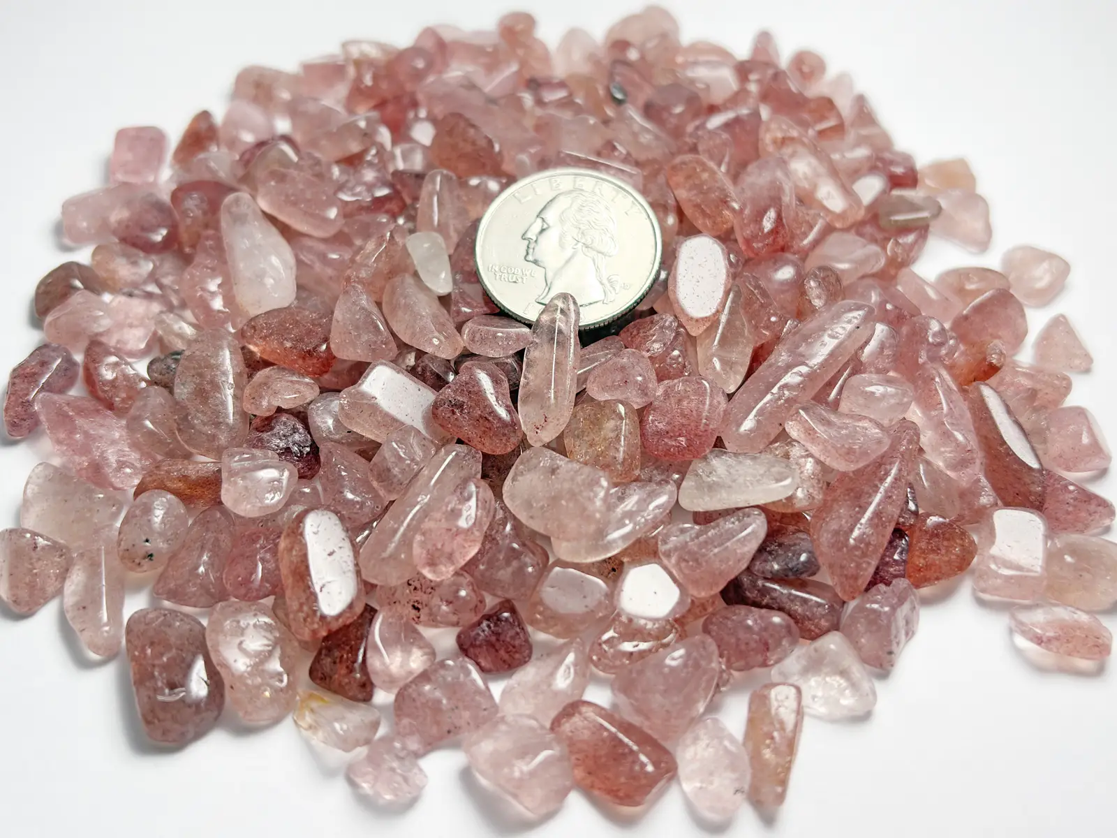 アフリカンストロベリークォーツ さざれ 200g / African strawberry Quartz Chips