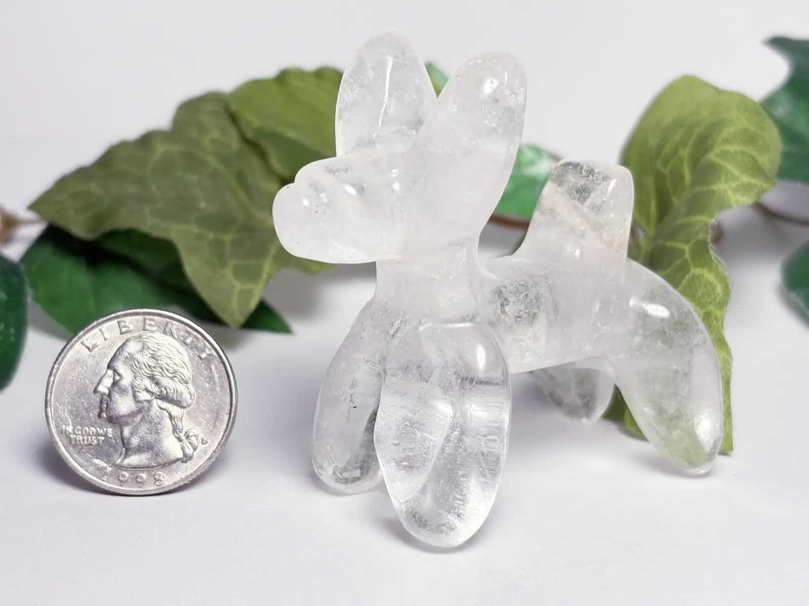 水晶 バルーンドッグ彫刻/Quartz