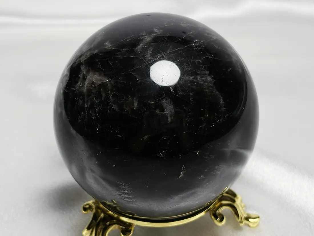 モリオン(黒水晶) 93mm丸玉 / Morion Sphere