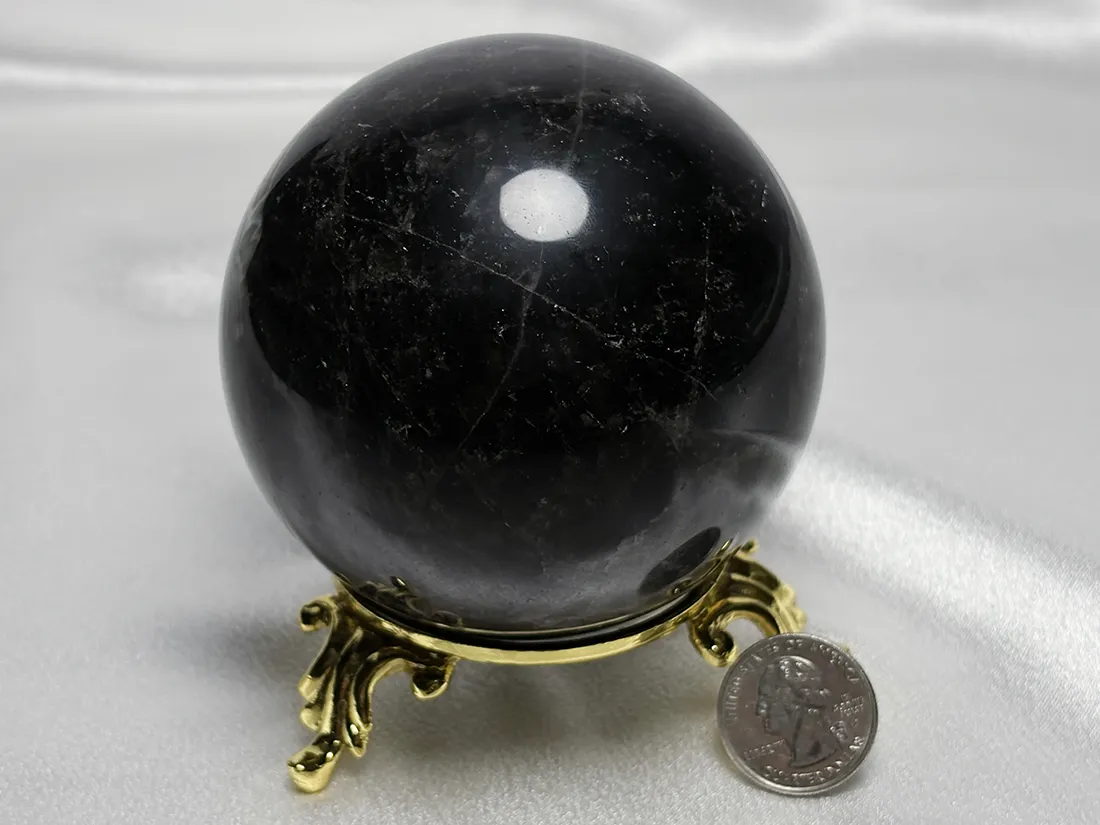 モリオン(黒水晶) 91mm丸玉 / Morion Sphere
