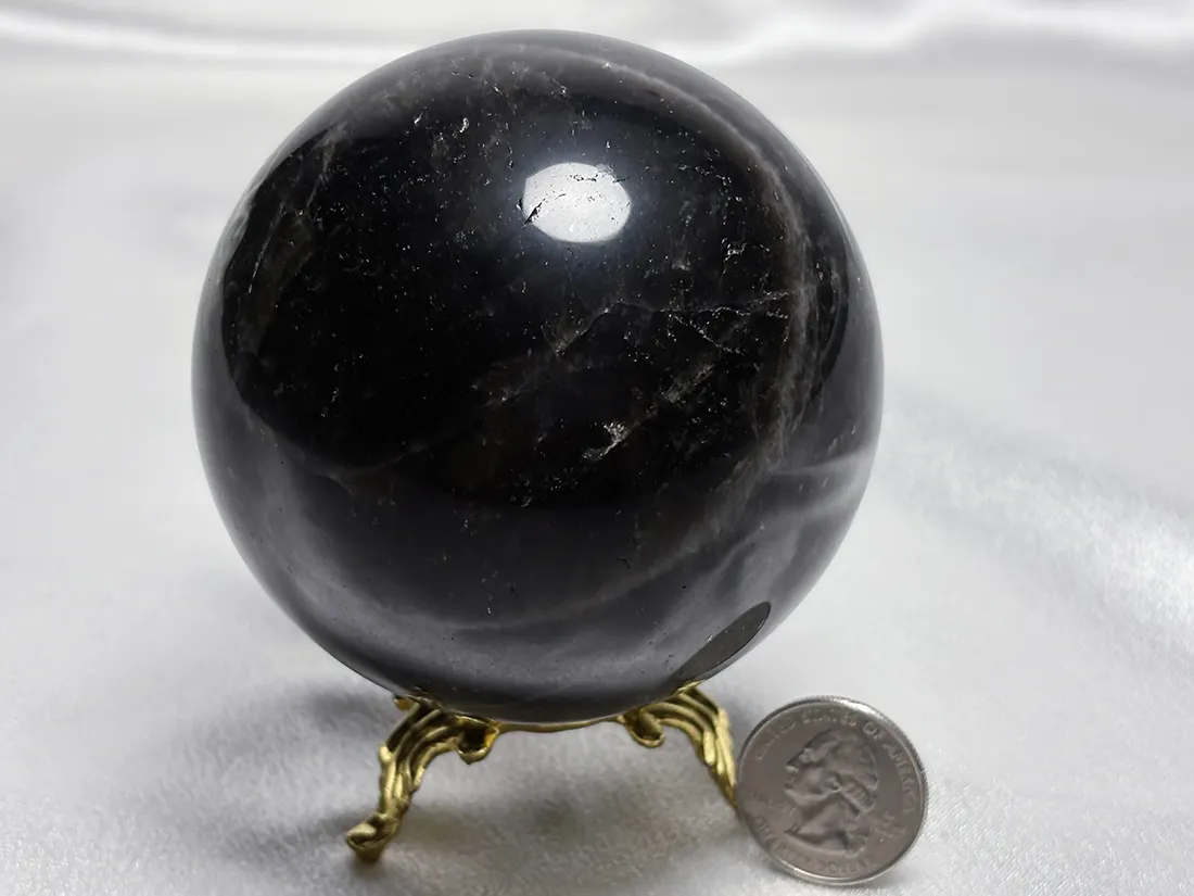 モリオン(黒水晶) 82mm丸玉 / Morion Sphere