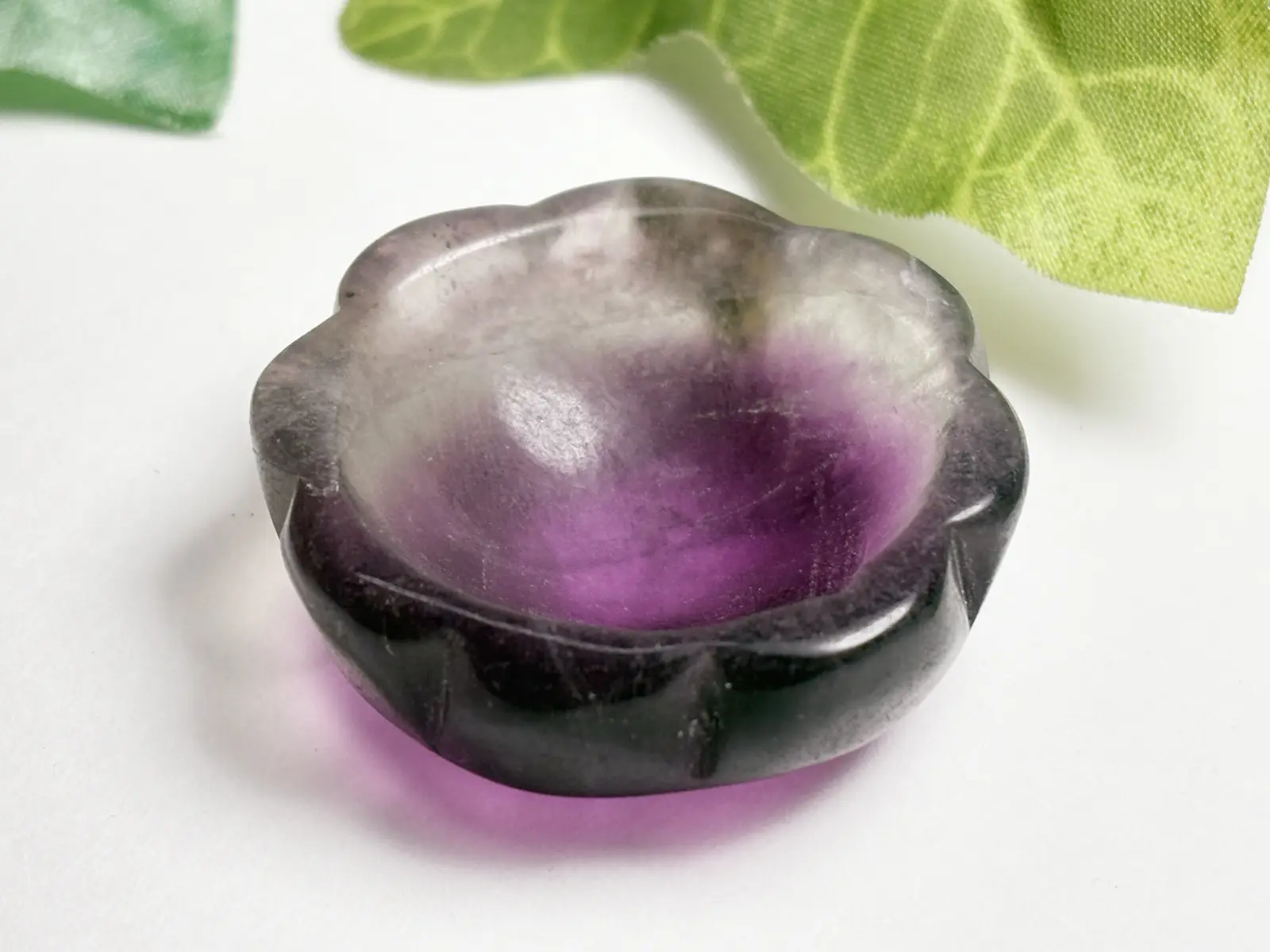 フローライト 花型小皿/Fluorite