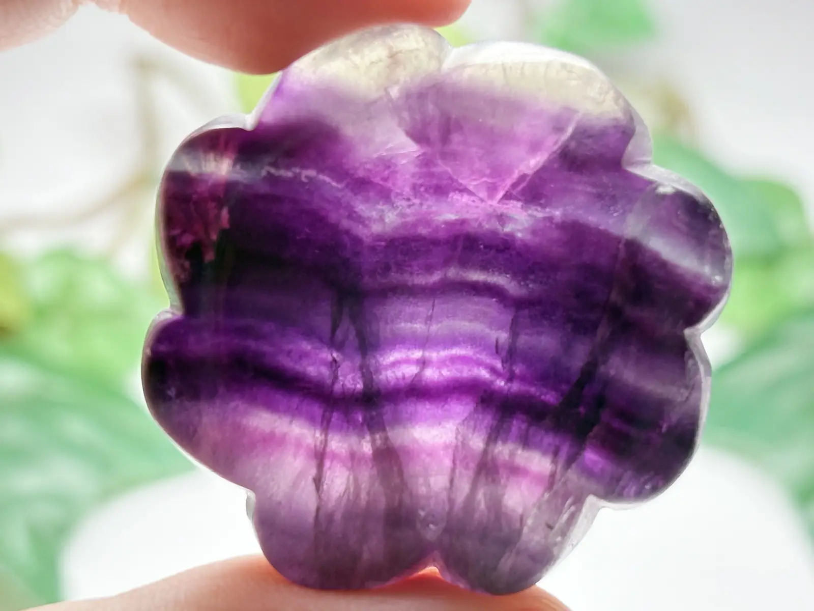 フローライト 花型小皿/Fluorite