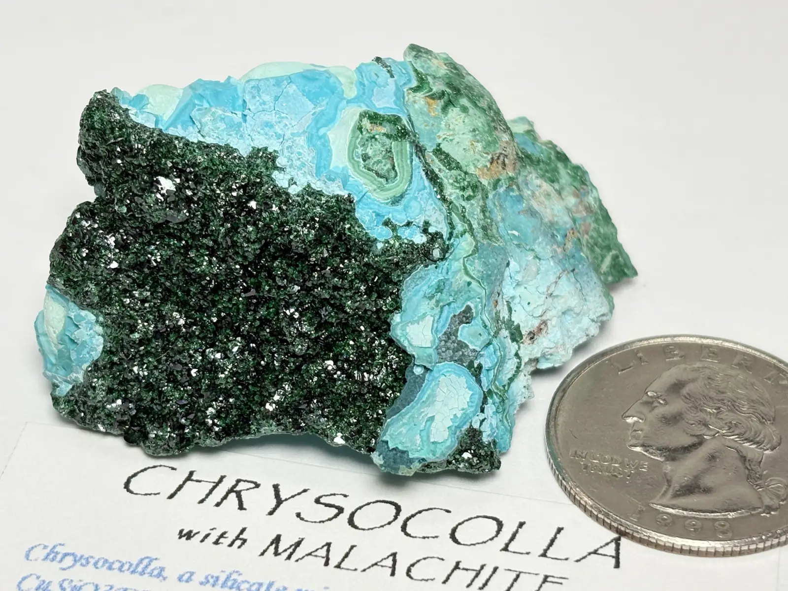 コンゴ民主共和国産 クリソコラ with マラカイト / Chrysocolla with Malachite