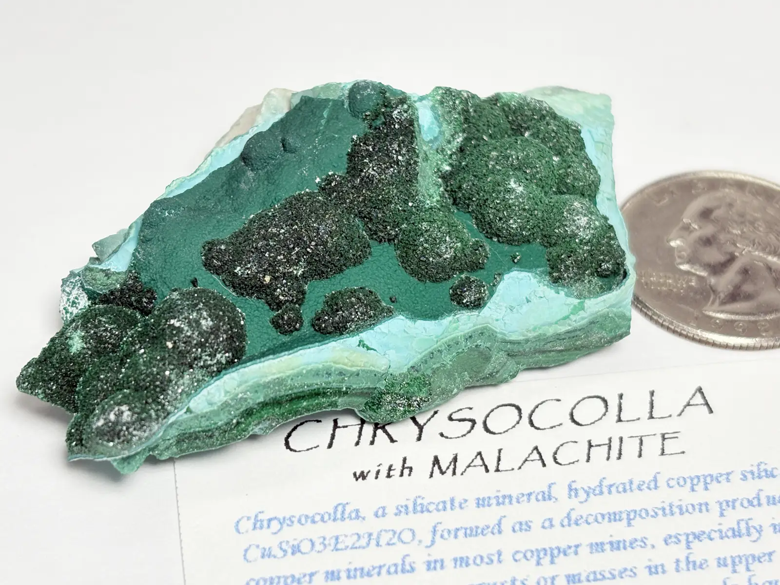 コンゴ民主共和国産 クリソコラ with マラカイト / Chrysocolla with Malachite